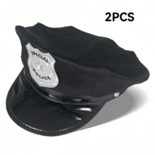 2pcs/1pc Unisex Police Hat Role Play Officer Cap, Fun Halloween Christmas Party Costume & Sexy Uniform Accessory - Multicolor - View 19