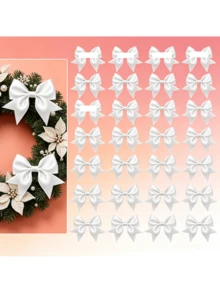 Self‑Adhesive Satin Mini Bows 36PCS Fabric Bow Knot For Gift Wrapping Birthday Party Table Setting Wedding Invitation Envelope Decor - Multiple Styles - View 8