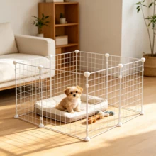 Small Pet Fence Dog Isolation Net Modular Small And Medium Dog Cage Indoor Home Use Rabbit Fence Balcony Cat Guardrail - Multicolor - View 6