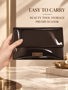 YSL Saint Laurent Brown Envelope Bag, 21*14cm, Smooth Material, Minimalist Elegant, Travel Essential, Suitable For Cosmetic Storage - Brown - View 3