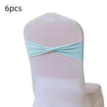 48pcs Cross Elastic Spandex Chair Back Waistbands, Elastic Chair Back Decorative Ribbons, Bowknot Decorative Bags, Reusable Chair Cover Satin Ribbons, Chair Band Decorations For Wedding, Banquet, Birthday Party, Graduation Ceremony, Hotel Event - White - View 30