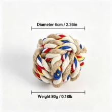 1pc Colorful Braided Rope Dog Chew Toy, Tassel End Dental Cleaning Stick Toy, Suitable For Small And Medium Dogs Interactive Pulling And Playing - Multicolor - View 10