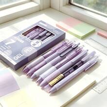 7 buah Pulpen Ballpoint Tarik Aneka Warna, 5 Tema Gaya. Ujung 0,5 mm, Menulis Halus untuk Jurnal, Sekolah, dan Kantor. - Beraneka warna - View 2