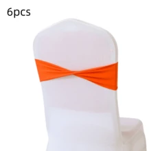 48pcs Cross Elastic Spandex Chair Back Waistbands, Elastic Chair Back Decorative Ribbons, Bowknot Decorative Bags, Reusable Chair Cover Satin Ribbons, Chair Band Decorations For Wedding, Banquet, Birthday Party, Graduation Ceremony, Hotel Event - White - View 36
