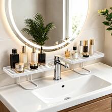 Bathroom Faucet Storage Rack - Bathroom Essential, Featuring Drill-Free, Wrap-Around And Hollow Quick-Dry Design. Moisture-Proof And Breathable, Suitable For Bathroom Sink Faucet And Kitchen Sink Faucet. - Multicolor - View 13
