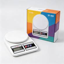 SF-400 Blanca Báscula digital de cocina con pantalla LCD - A - Ver 3