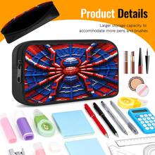 3pcs Backpack Set With 2D Flat Print Pixel Spider Pattern, Includes Daypack Pencil Case Crossbody Bag For Daily Travel Outdoor Use - Backpack Set - View 7