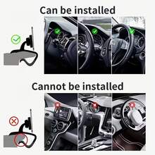 1pc Car Phone Holder Simple Clip-On Mount Multi-Function Universal Dashboard GPS Navigation Bracket - A - View 7