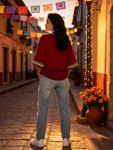 Women T-Shirts - Red - View 2