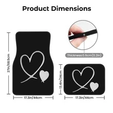 1PC Fashionable Printed Car Trunk Mat, Heart Pattern, Elegant Accessory, Travel Essential, Universal Fit For Multiple Car Models, Car Interior Decoration, Keep Your Trunk Clean And Dry, Personalized Car Trunk Mat. - Heart-shaped - View 8