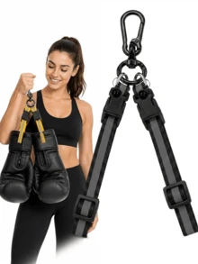 3pcs Double Strap Boxing Glove Rack, Multi-Functional Adjustable, Reflective Trim, Versatile Backpack Accessory, Can Hang Sports Equipment And Shoes - Multicolor - View 2