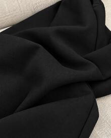Colete Feminino Alfaiataria Botões Encapados na frente elegante Casual Assimétrico Escritório Férias - Preto - Visão 5