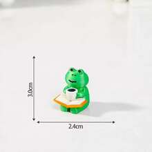 1pc Gentle Warm Relaxing Daily Cute Frog Figurine Home Decor Bedroom Office Living Room Ornament Birthday Gift Back To School - Sets - View 8