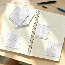 12-Pack Grid Sticky Notes Set, Math Coordinate Graph Memo Paper, Easy-Tear Self-Adhesive, 3*3 Inches (7.6*7.6cm), Student Math Drawing Sketch School Supplies - 1 Pack - View 3