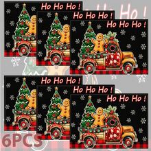 1pc/4pcs/6pcs/8pcs, Christmas, Car Gingerbread Man, Christmas Tree Pattern Suitable For Dining Table, Breakfast Mat, Coffee Bar, All-Season Decoration, Washable Table Mat, Room Decor, Kitchen Dining Table Mat, Indoor/Outdoor Party Decor, Home Decor, Ideal Gift - Multicolor - View 9