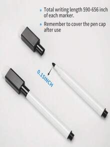 1/3/5/8/12pcs Portable Black Erasable Markers, Dust-Free Erasable Chalkboard Pens, Erasable Signing Pens, Suitable For Students Drawing And Writing, Applicable For Whiteboards, Calendars, Schools, Offices And Back To School Season. Halloween Gifts, Christmas Gifts. - Black - View 10