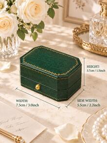 Personalized Wedding Ring Box, Custom Couple Names, Vintage Ring Holder, Custom Initials And Date, Engagement Ring Box, Wedding Gift, Gift For Her - Multicolor - View 7