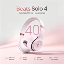 Beats Solo4 Wireless Headphones, Cloud Pink, Bluetooth Stereo Headset, Immersive Spatial Audio, Dynamic Head Tracking, 50H Battery Life, Fast Fuel Charging, USB-C & 3.5mm Connection, Foldable Lightweight Design For Music & Travel - View 6