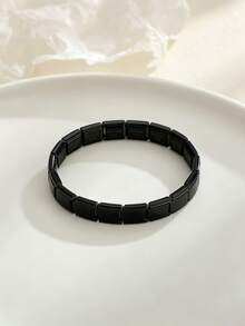 1 pieza Pulsera de acero inoxidable de estilo italiano de moda con módulos DIY de múltiples patrones, adecuada para uso diario, citas, festivales y regalos - Multicolor - Ver 27