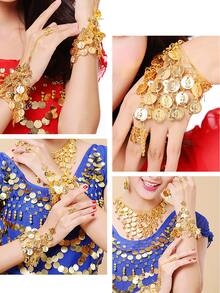 1 buah Aksesoris Perhiasan Tari Perut - Cincin, Gelang, Kalung, Aneka Warna, Untuk Pertunjukan Tari, Pesta, Festival - MultiWarna - View 5
