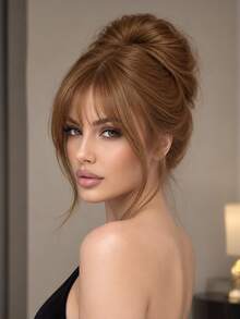 Clip-In Air Bangs Hairpiece For Women, Wispy Fringe With Long Face-Framing Side Strands, Natural-Looking Hair Topper With Secure Clip, Multiple Color Options, Hair Accessory For Daily Wear, Parties, Weddings, Halloween And Christmas - Multicolor - View 1
