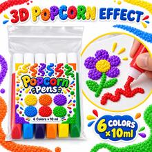 Set Kuas Lukis Fluorescent 6 Warna, Beragam dan Cerah, Perlengkapan Melukis untuk Pemula, Set Pigmen Cat dan Menggambar - 6 Warna - View 2