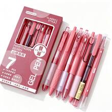 7 buah Pulpen Ballpoint Tarik Aneka Warna, 5 Tema Gaya. Ujung 0,5 mm, Menulis Halus untuk Jurnal, Sekolah, dan Kantor. - Beraneka warna - View 13