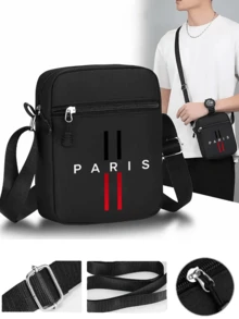 1pc/2pcs "Paris"Letter Pattern Print Unisex Street Fashion Outdoor Sports Baseball Cap And Crossbody Bag, Adjustable, Gift For Yourself Or Friends - Multicolor - View 3