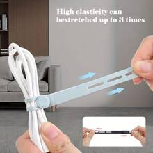 Dây buộc cáp silicone đa năng với thiết kế tự khóa giúp cố định chắc chắn, phù hợp để sắp xếp nhiều loại cáp như cáp dữ liệu, cáp nguồn, cáp tai nghe, cáp sạc, cáp ô tô và bó cáp điện - A - Xem 6