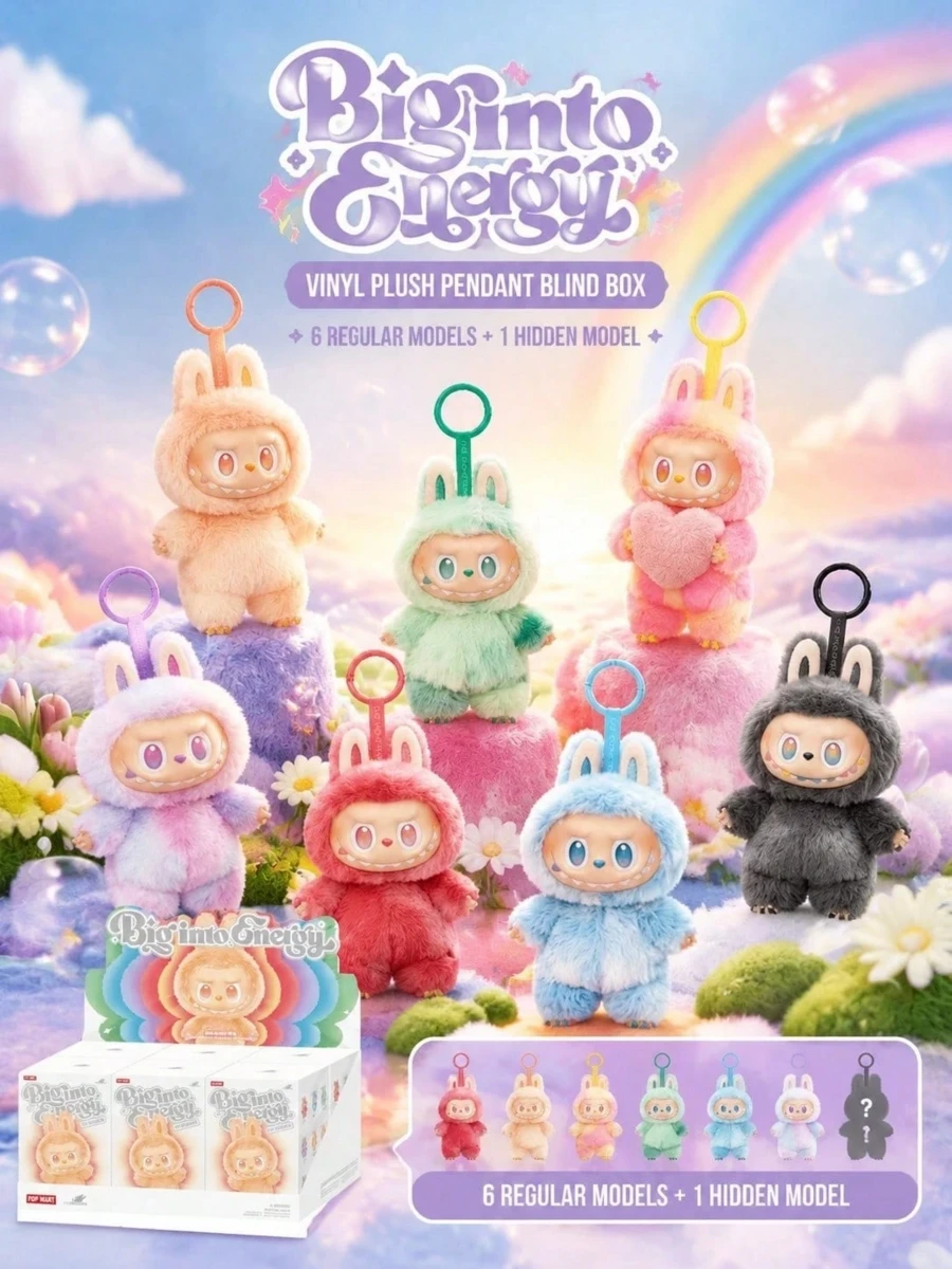The Monsters Big Into Energy Series-Vinyl Plush Pendant Blind Box, Blind Box Figures, Random Design Action Figures Collectible Toys Home Decorations, Single Box - 1 Piece - View 1