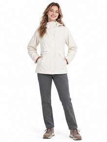 Columbia New Waterproof Outdoor Women's Sports Jacket Hooded Casual Windbreaker - White - View 2