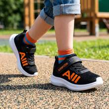 Kit com 2 Pares de Tênis Infantil Esportivo Casual para Meninos e Meninas - PRETO/BRANCO + PRETO/LARANJA - Visão 6