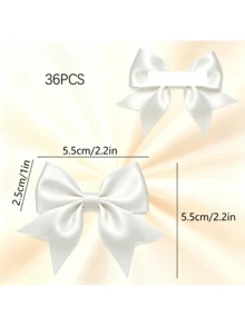 Self‑Adhesive Satin Mini Bows 36PCS Fabric Bow Knot For Gift Wrapping Birthday Party Table Setting Wedding Invitation Envelope Decor - Multiple Styles - View 10