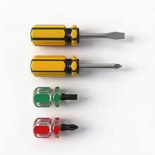 4pcs Magnetic Screwdriver Set, Includes And Flat Head Bits, Short (Thick Short Type) And Standard Length, Non-Slip Handle, Durable Steel, Suitable For Home Repair, DIY, Furniture Assembly And Electronic Device Maintenance - Multi-color - View 6