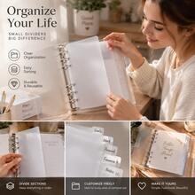 2pcs A5/A6/A7/A4 PP Frosted Plastic Partition Board, DIY Loose Leaf Notebook Inner Page, Protection Board - Multicolor - View 3