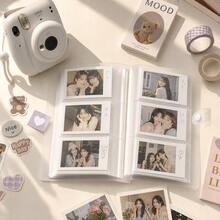 3-Inch Mini Album, Transparent Frosted Cover Photo Storage Book, 84 Pocket Album, Cute Sticker DIY Decoration Album, Portable Travel Memory Album, Couple Gift, Suitable For Storing Travel Souvenirs, Tickets, Postcards And Records - A - View 3