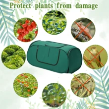 Pop-Up Frost Protection Tent With Ground Stakes And Storage Bag, Tunnel Style, Green, 45x20x17 Inches, Frost Cover, Garden Plant Protection Tent, Suitable For Garden Outdoor Shrubs, Fruits, Potted Vegetables Plant Protection - Plant Frost Cover - View 5