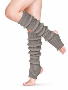 Women's Long Over-The-Knee Ribbed Knit Leg Warmers, 80s Retro Style, Suitable For Yoga, Ballet, Party And Winter Wear, Warm And Comfortable - Multicolor - View 9