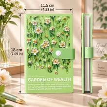 1 Set 50 Sheets Saving Money Book, Floral 100 Pockets Cash Collect Book Organizer, Budget Planning Holder - Multicolor - View 5