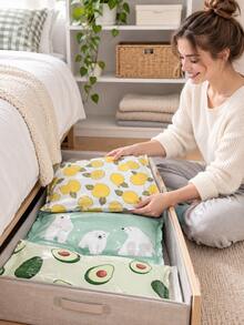3pcs 2026 Vacuum Storage Bags, No Pump Required, 3D Roll-Up Vacuum Seal Bags, 80% Compression Rate, Extra Large Capacity, Upgraded Compression Storage Bags For Bedding, Clothes, Blankets, Oversized Bedding, Travel Packing Cubes - Multicolor - View 4