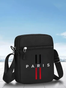 1pc/2pcs "Paris"Letter Pattern Print Unisex Street Fashion Outdoor Sports Baseball Cap And Crossbody Bag, Adjustable, Gift For Yourself Or Friends - Multicolor - View 5