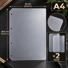 2pcs A5/A6/A7/A4 PP Frosted Plastic Partition Board, DIY Loose Leaf Notebook Inner Page, Protection Board - Multicolor - View 7