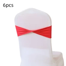 48pcs Cross Elastic Spandex Chair Back Waistbands, Elastic Chair Back Decorative Ribbons, Bowknot Decorative Bags, Reusable Chair Cover Satin Ribbons, Chair Band Decorations For Wedding, Banquet, Birthday Party, Graduation Ceremony, Hotel Event - White - View 71