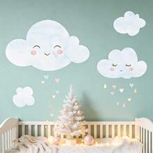 1pc Cloud Wall Sticker, Perfect For Decorating Home, Room And Wall, With Self-Adhesive Backing, Waterproof And Easy To Remove - Multicolor - View 7
