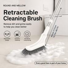 This Powerful Deep-Cleaning Tool Features An Extendable Handle, Stiff Bristles, And An Angled Brush Head, Ensuring A Thorough Clean For The Toilet Without Missing Any Hard-To-Reach Spots; It Is Suitable For Use In The Bathroom As Well As Other Rooms. - A - View 2