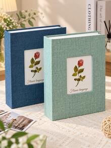 200-Page Large Capacity Creative Photo Album, 6-Inch Fabric Surface, Suitable For Family, Fashionable Wedding And Family Photo Memoirs, Living Room And Office Decor, Mother's Day Spring Gift - Multicolor - View 7