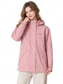 Columbia New Waterproof Outdoor Women's Sports Jacket Hooded Casual Windbreaker - Pink - View 2