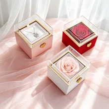 Romantic Rose Surprise Flip-Top Jewelry Box With Gift Bag, Ring & Pendant Storage Display Box, Exquisite Gift Packaging Box, Suitable For Women's Birthday & Holiday - Same Style In Multiple Colors - View 5