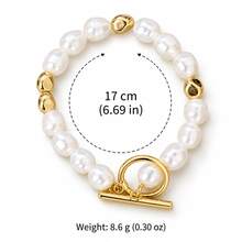 White Oval Pearl Bracelet, French Elegant Elegant Pearl String, Light Luxury Commute Daily Versatile Accessory - White - View 5