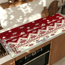 1pc Dish Drying Mat, Coffee Machine Mat, Christmas Reindeer Sleigh Pattern Dish Drying Mat, Kitchen Dish Drainer Mat, Protect Tabletop, Suitable For Home Kitchen, Christmas Holiday Atmosphere Decor Mat, Multi-Purpose Drying Mat, Home Gift, Tabletop Decoration - XYLSD-1154 - View 15